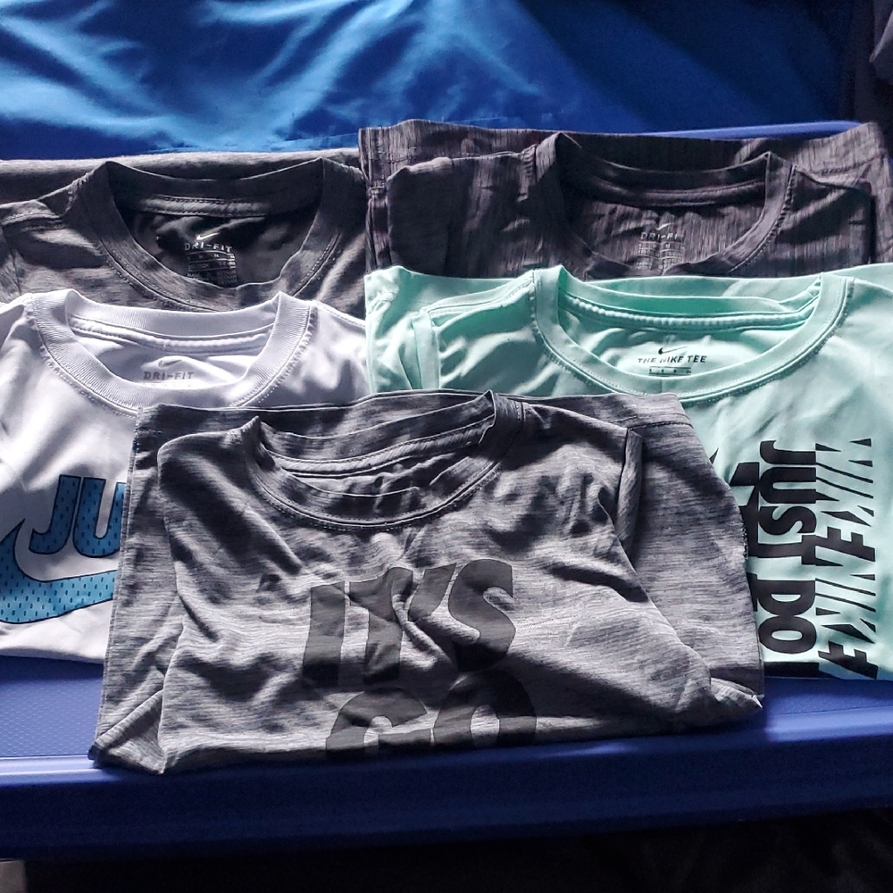 Nike Kids Short Sleeve Tees - Gray, White, Mint